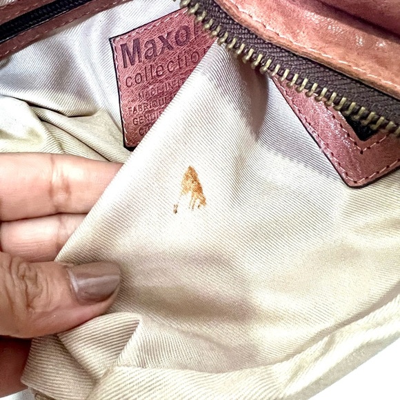 Maxon Italian leather clutch Maroon Crossbody Bag - Picture 12 of 12